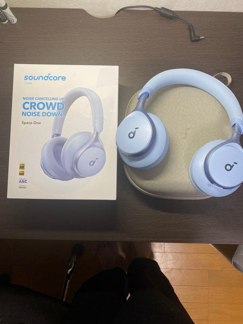 Anker soundcore space one ブルー　純正ケース付き Amazon.co.jp: Anker Soundcore Space One (Bluetooth 5.3 ワイヤレス