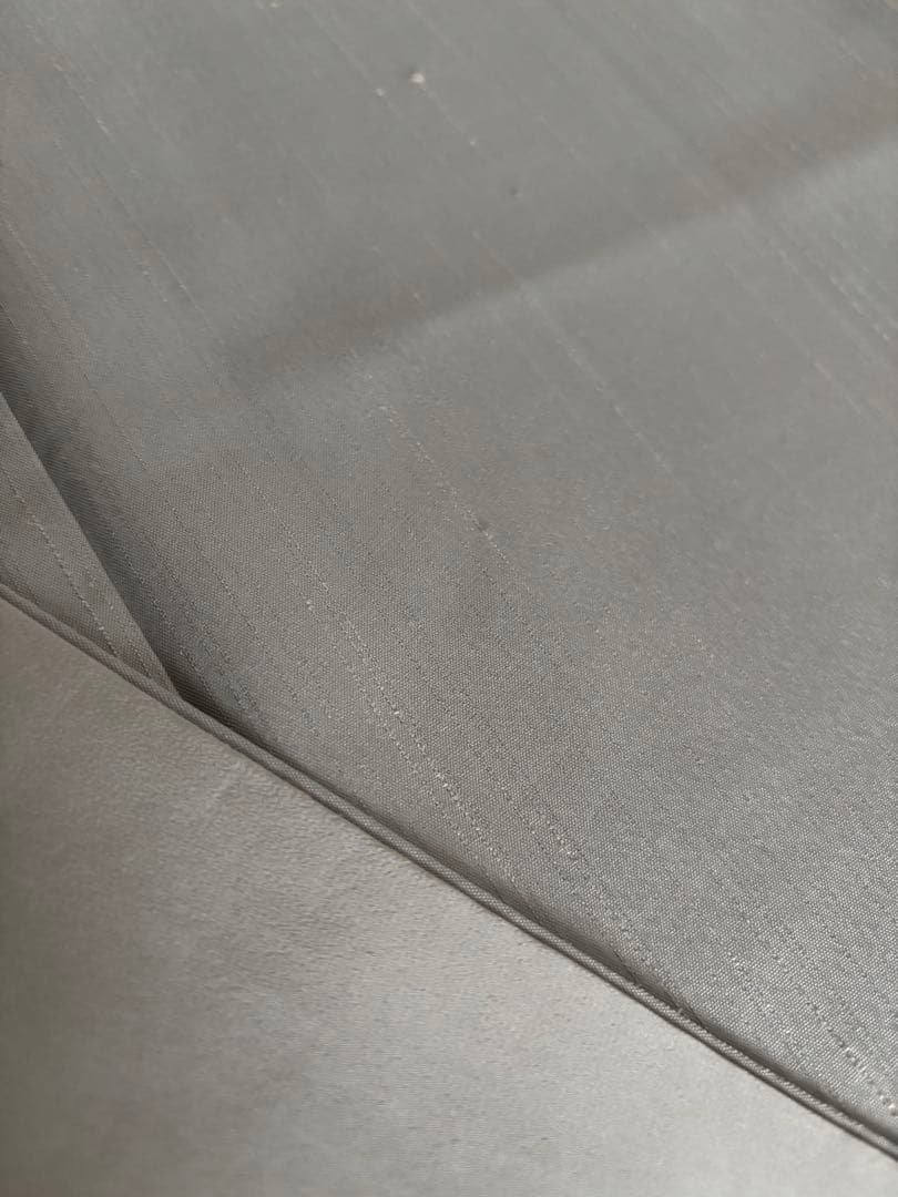 きもの英 経節紬調 無地 シルバーグレー 洗えるきもの ポリエステル