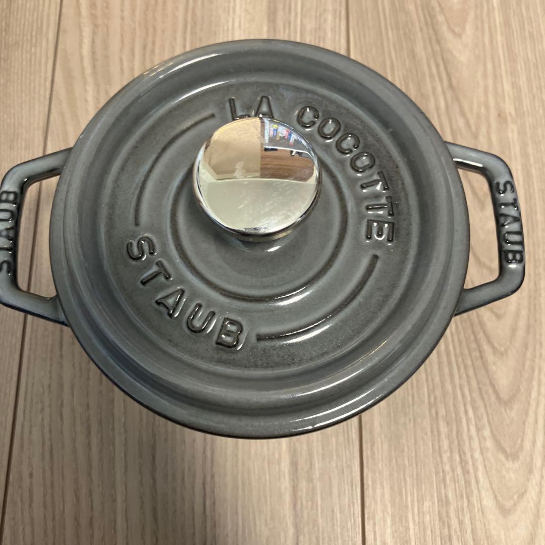 STAUB LA COCOTTE グレー 14 ピコ・ココット ストウブ 鋳物ホーロー鍋 ピコ・ココット 14 cm, ラウンド, グレー