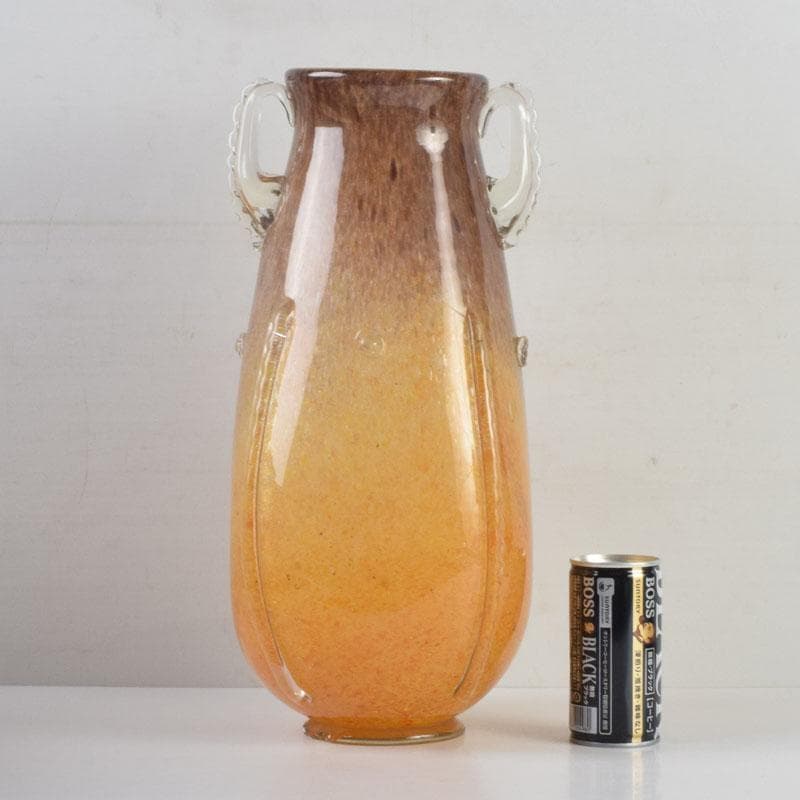 chika613 様専用 岩田藤七作 黄地 耳付花瓶 花生 共箱 N 9177A - メルカリ