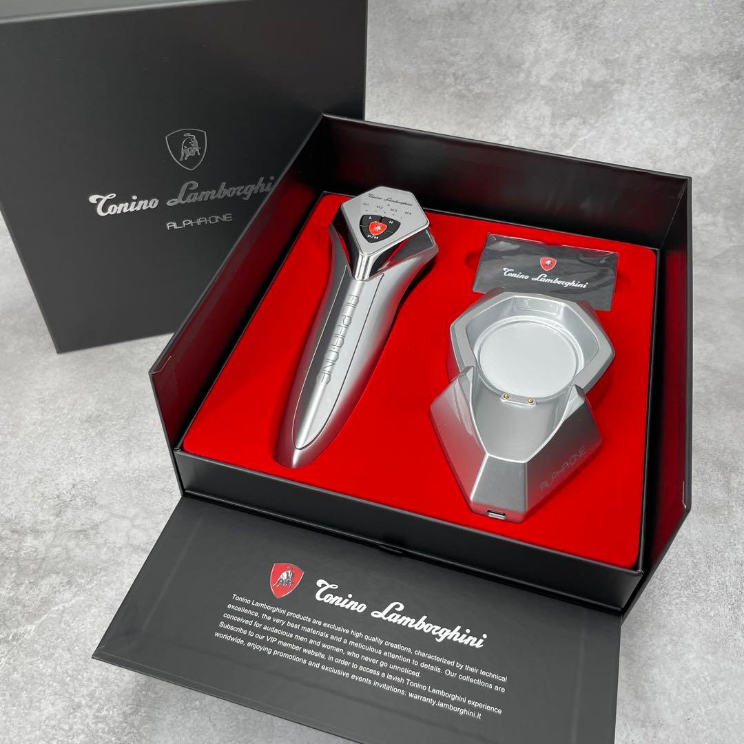 【美顔器】トニーノランボルギーニ ALPHA-ONE 本体・付属品完備 世界初。トニーノ・ランボルギーニとのコラボ美顔器「ALPHA・ONE」が