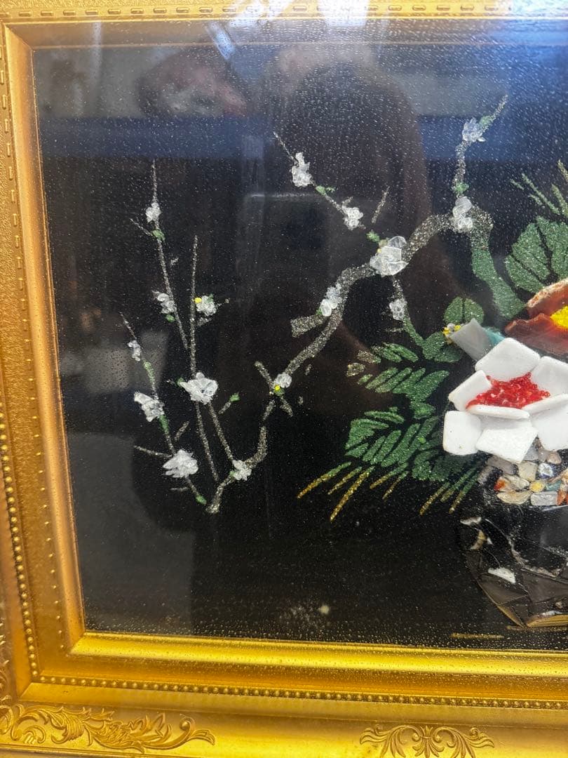 ⚫️ 貴石画（宝石画） 美術工芸品 昭和レトロ 鑑定済み 観山作 - メルカリ