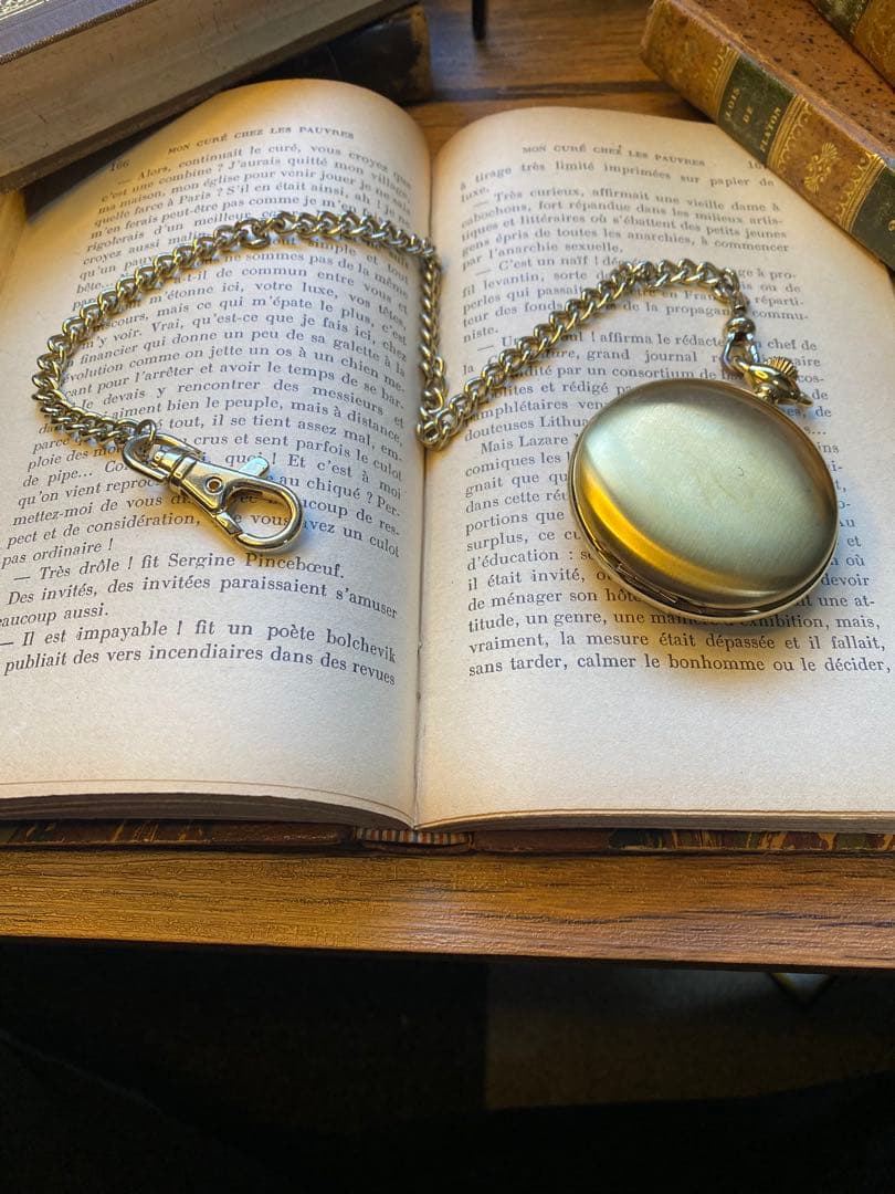 チャールズヒューバート ゴールド 懐中時計 金属製チェーン チャールズヒューバート 懐中時計 47mm ハンターケース クオーツ