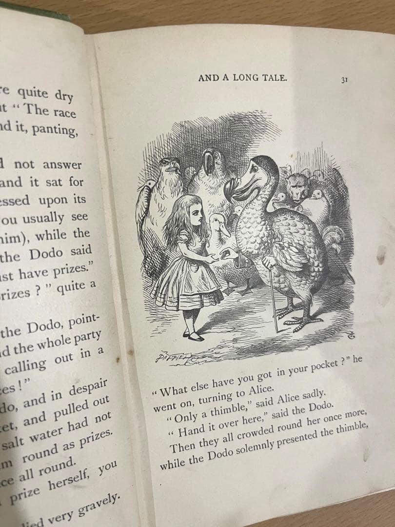 No.113 古書 洋書 アンティーク 不思議の国のアリス・鏡の国のアリス