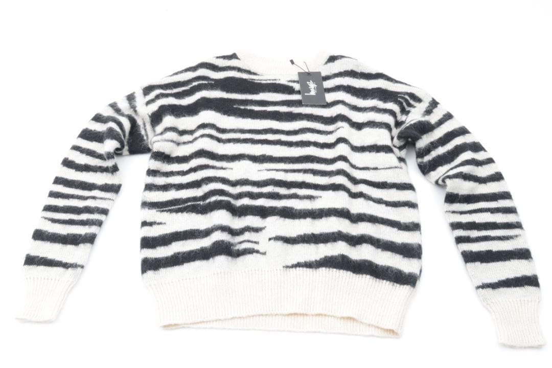 新品・未使用 STUSSY ゼブラ柄ニットセーター ホワイト/ブラック 楽天市場】ステューシー STUSSY セーター メンズ Zebra Mohair(stussy
