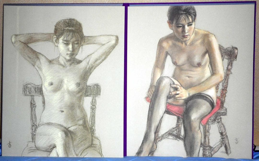 【値下】高塚省吾 素描集『女たち』（芸術新聞社）外箱付き 極美品