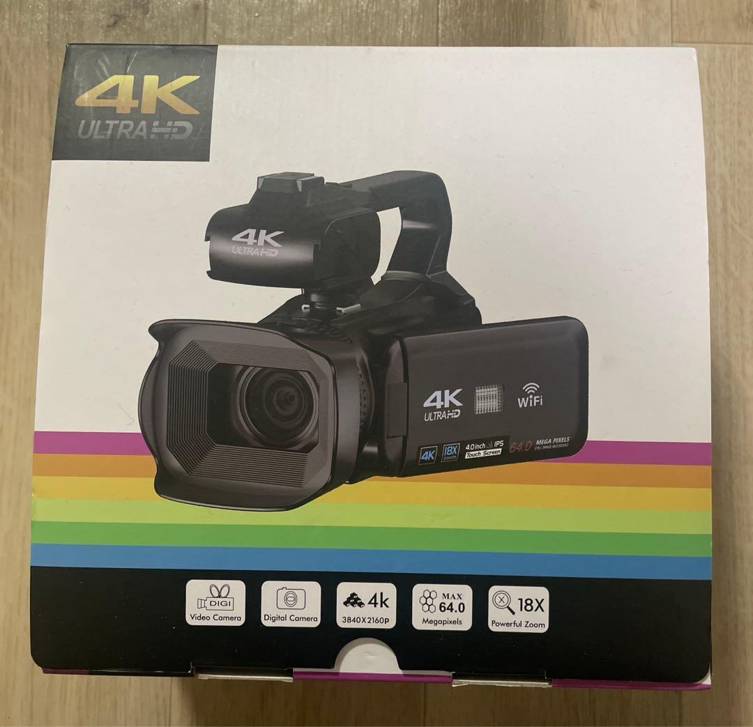 ビデオカメラ4K 60FPSAFオートフォーカスウルトラHD 64.0MP