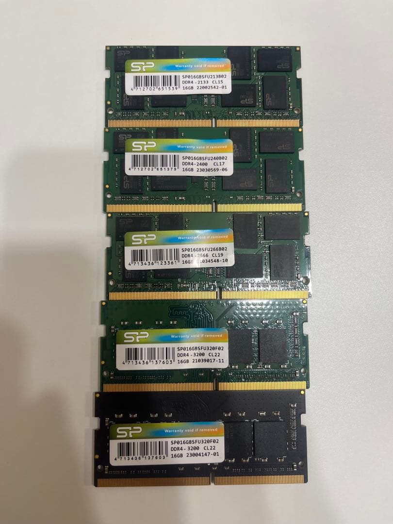 Silicon Power 16GB DDR4 メモリ5枚　ばら売り Silicon Power（シリコンパワー） DDR4 16GB デスクトップPC用 PC