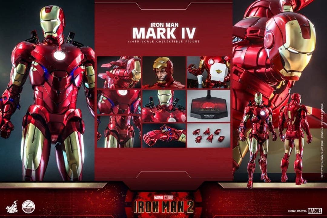 【最終値下げ】 ホットトイズ クオーター・スケール アイアンマン・マーク4 クオーター・スケール】『アイアンマン2』1／4スケールフィギュア