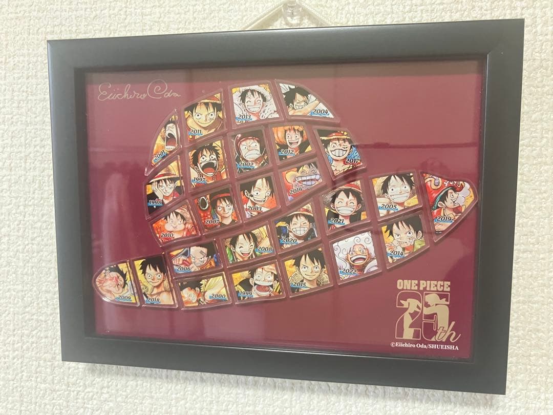 ONE PIECE 連載25周年記念 麦わら帽子額装ピンズセット LUFFY