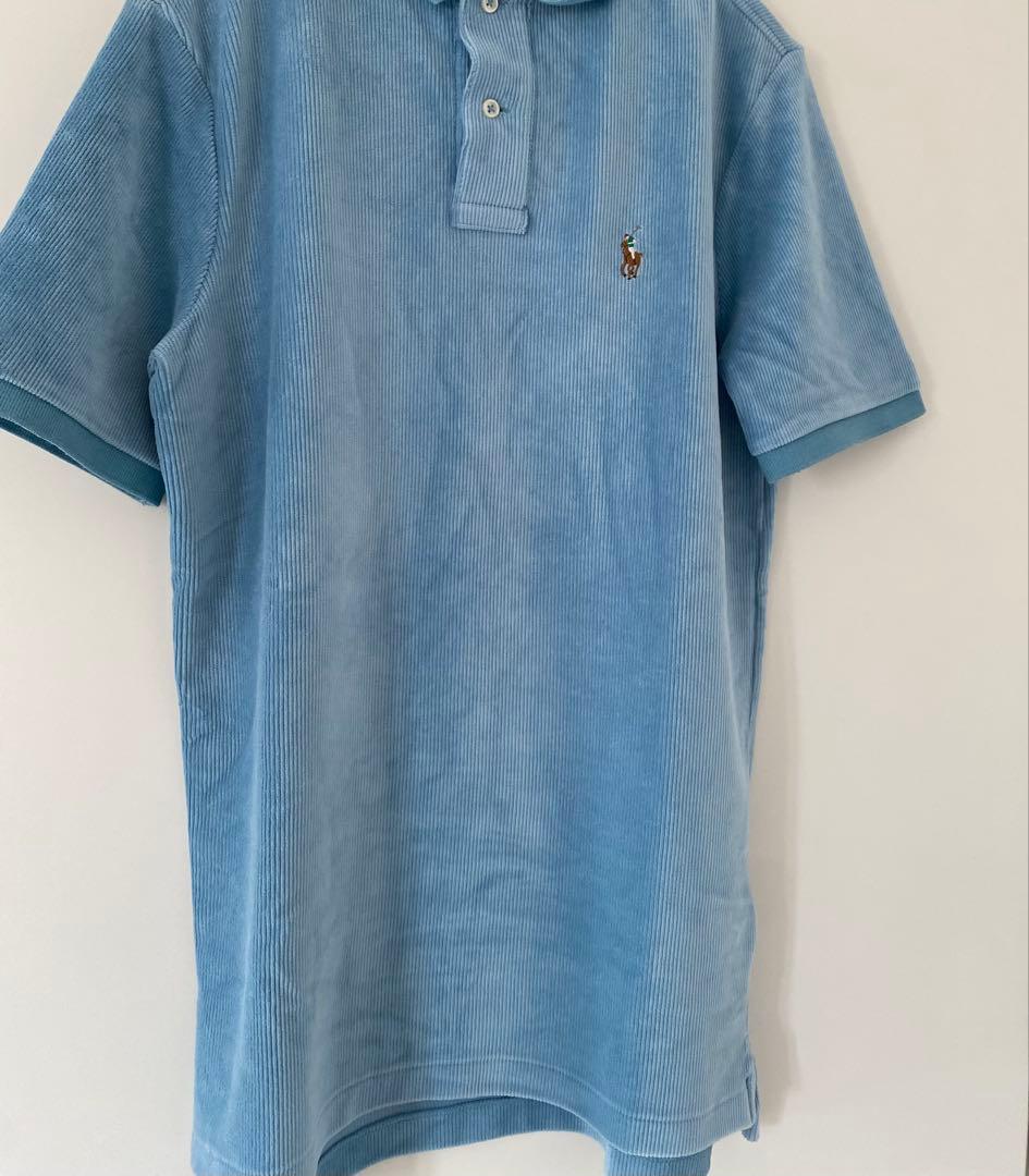Polo Ralph Lauren 水色 コーデュロイ ポロシャツ XS Polo Ralph Lauren 水色 コーデュロイ ポロシャツ XS Polo Ralph