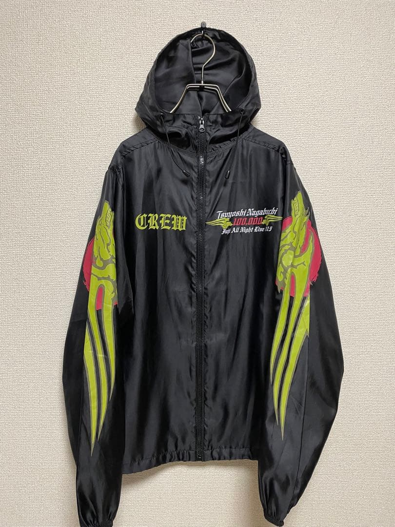 ☆長渕剛☆ スタッフジャンバー 黒 ナイロンパーカー オールナイト