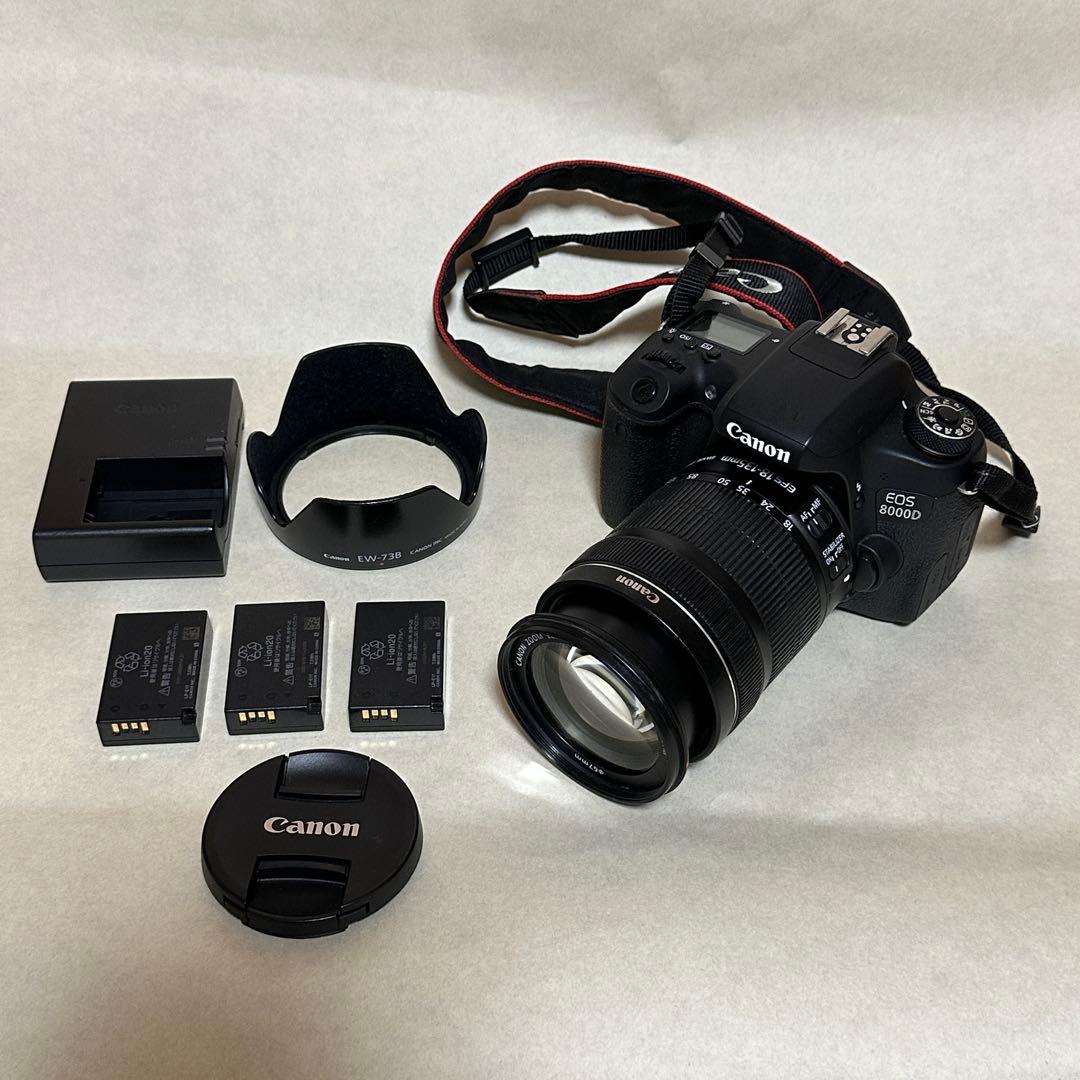 キャノン EOS8000D + 18-135 IS STM バッテリー4個付 Amazon.co.jp: Canon デジタル一眼レフカメラ EOS 8000D レンズキット