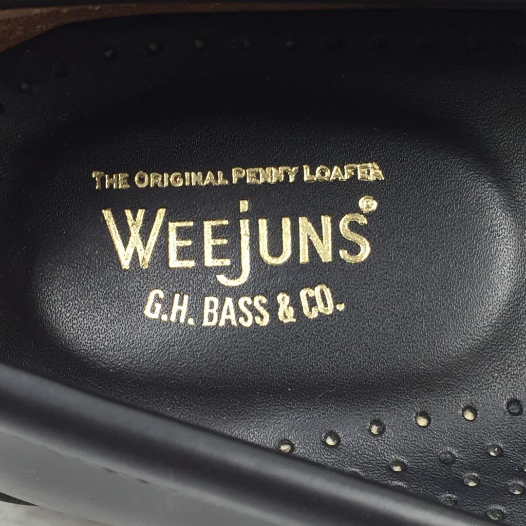 【美品】G.H.BASS ジーエイチバス ペニーローファー 黒/白 27.5cm