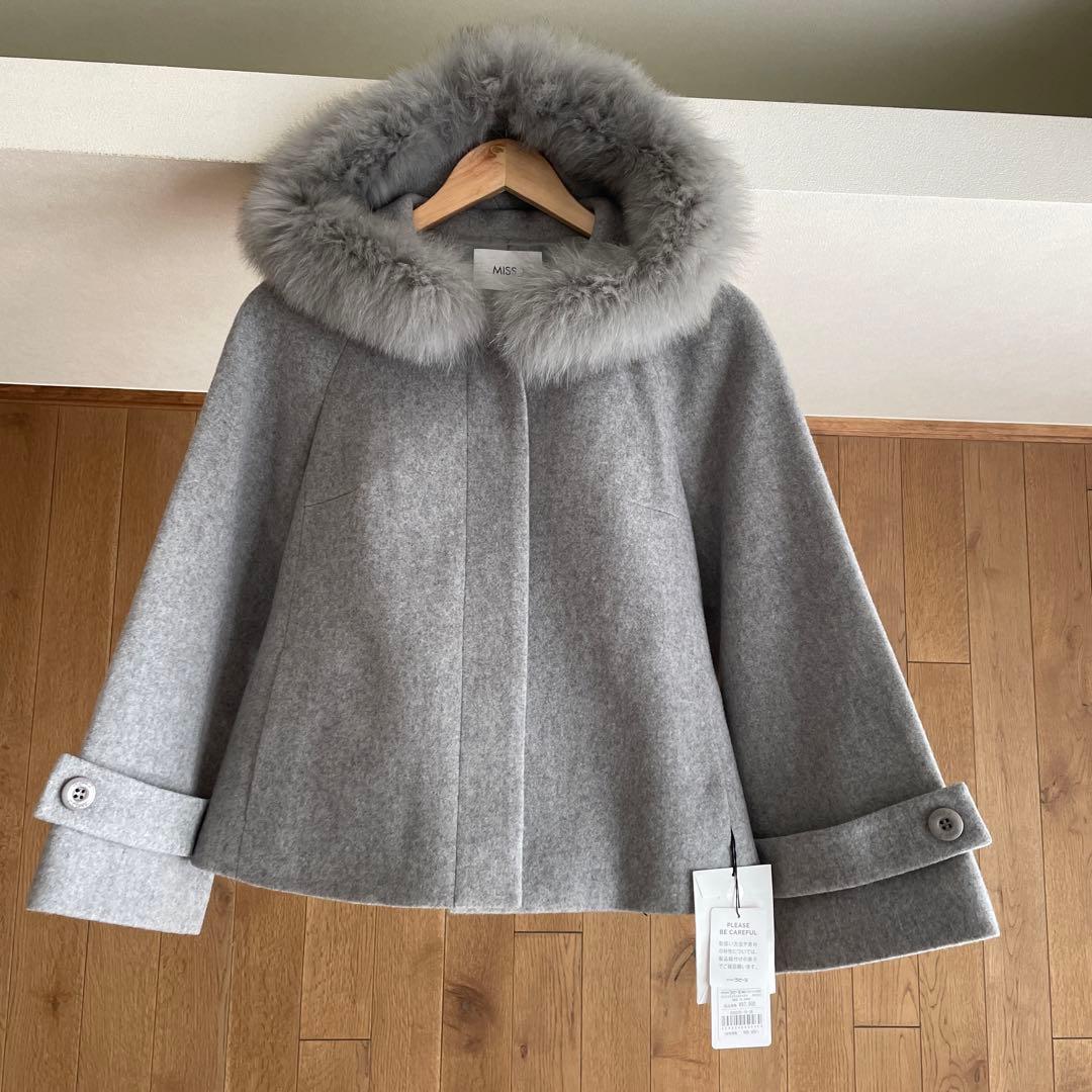 新品　MISS J（ミス ジェイ） メルトン×フォックスファー ショートコート ミスジェイ 638178-01 フォックスファーコート ピンク | 中古ブランド