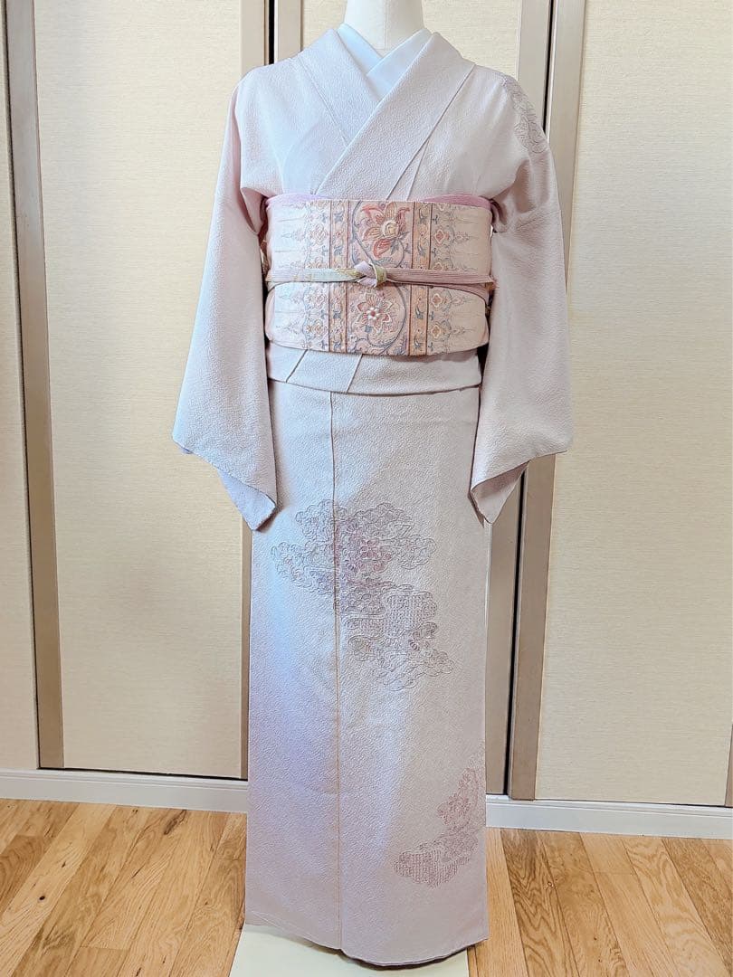 美品 訪問着 フルセット 裄65 スワトウ 卒業式 入学式 結婚式 M L 袋帯