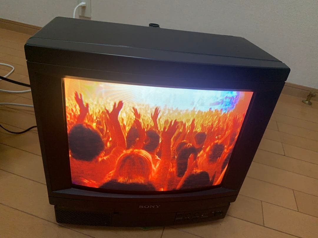 昭和レトロ】ソニー ブラウン管 14型カラーテレビ 87年製 - メルカリ