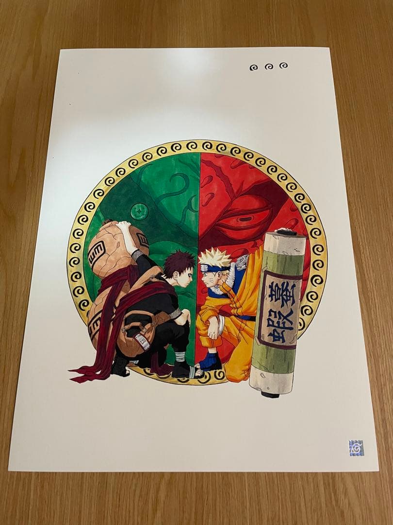 NARUTO ナルト 高精細 カラー原稿 扉絵 イラスト 複製原画 我愛羅