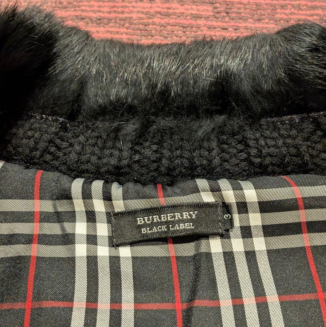 ほぼ未使用 3/L ブラックレーベル ニット セーター ブルゾン ラビット