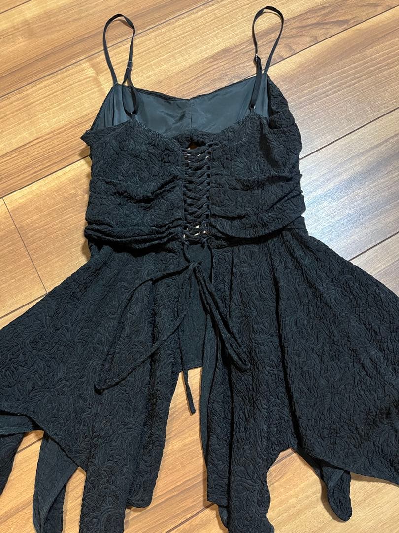 さくらんぼ様専用FETICO ボタニカルジャガードキャミソール ブラック