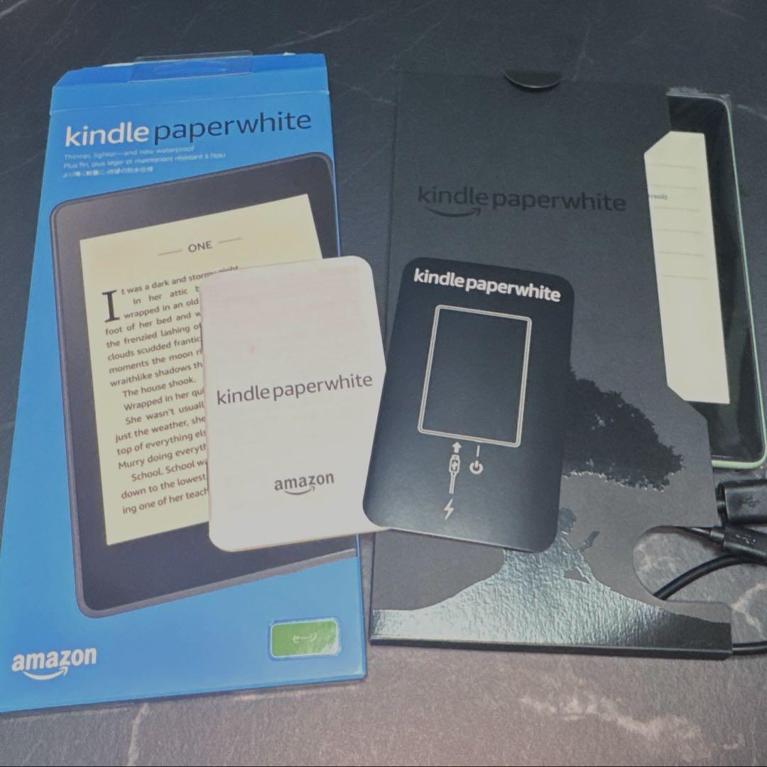 【美品‼️】KindlePaperwhite 第10世代　32GB 広告ありセージ kindle paperwhite 第10世代 セージ 広告あり 32GB - メルカリ