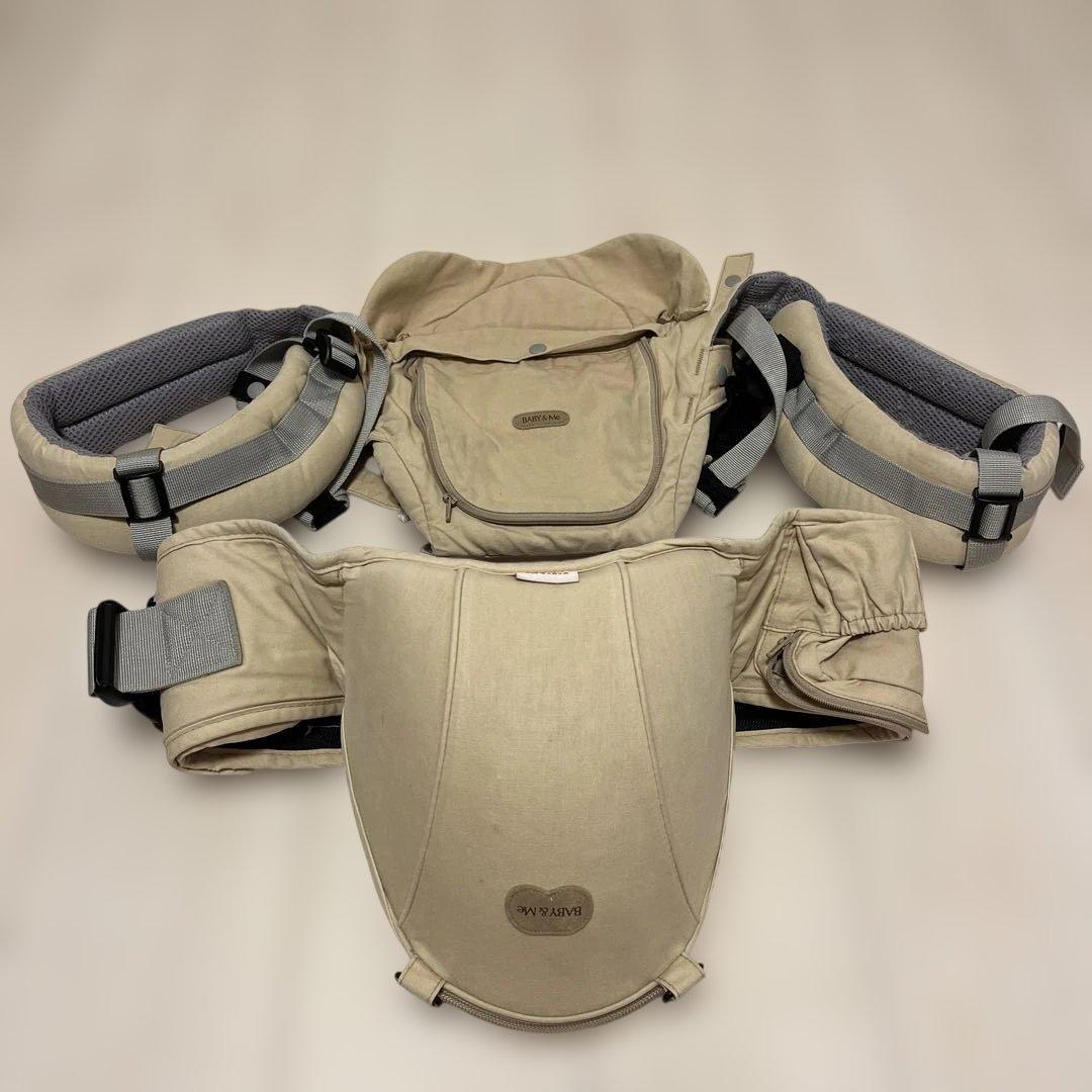 ✨希少✨ベビーアンドミーヒップシート ベージュ 新生児抱っこ紐 快適