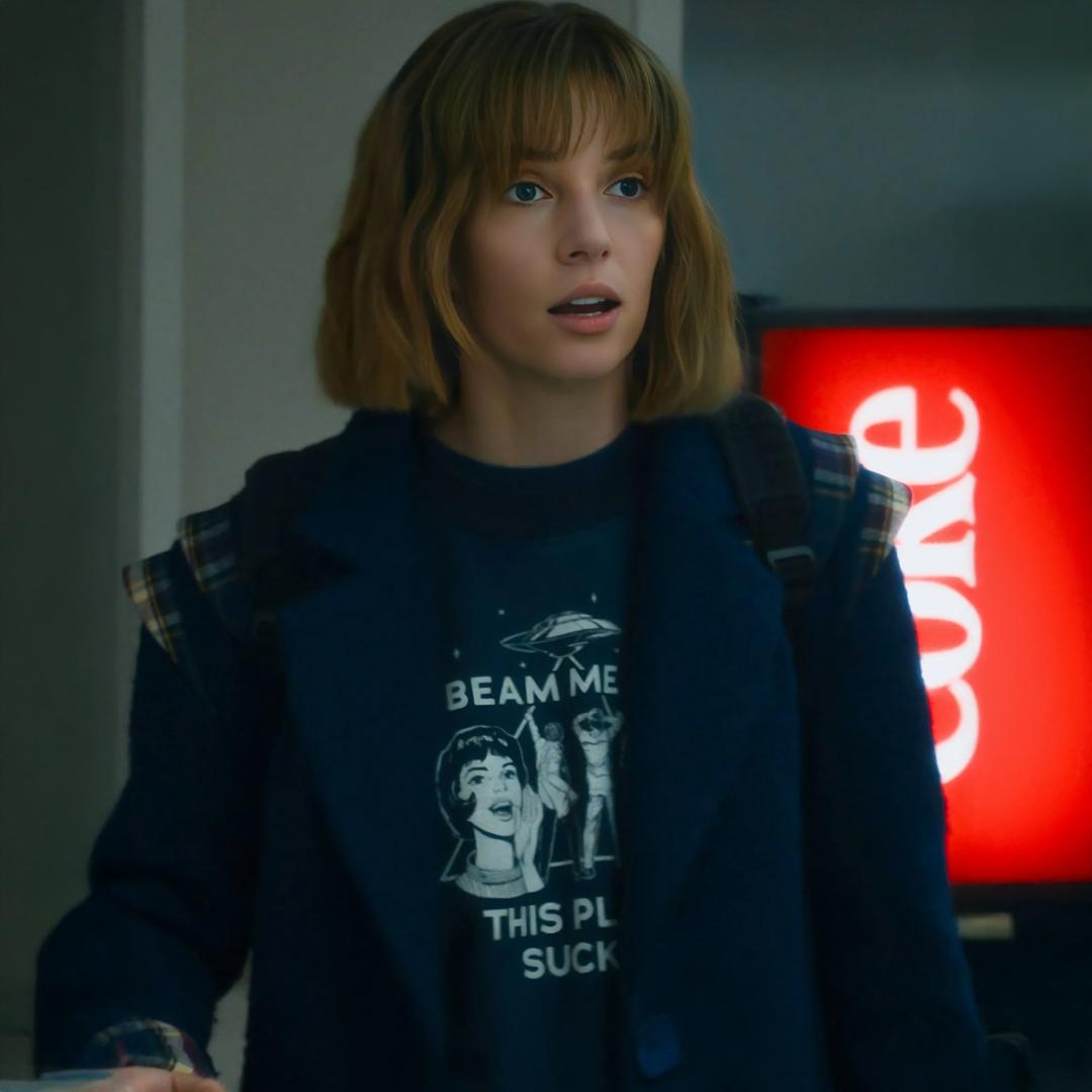 M ストレンジャーシングス スウェット ロビン BEAM ME UP トレーナー