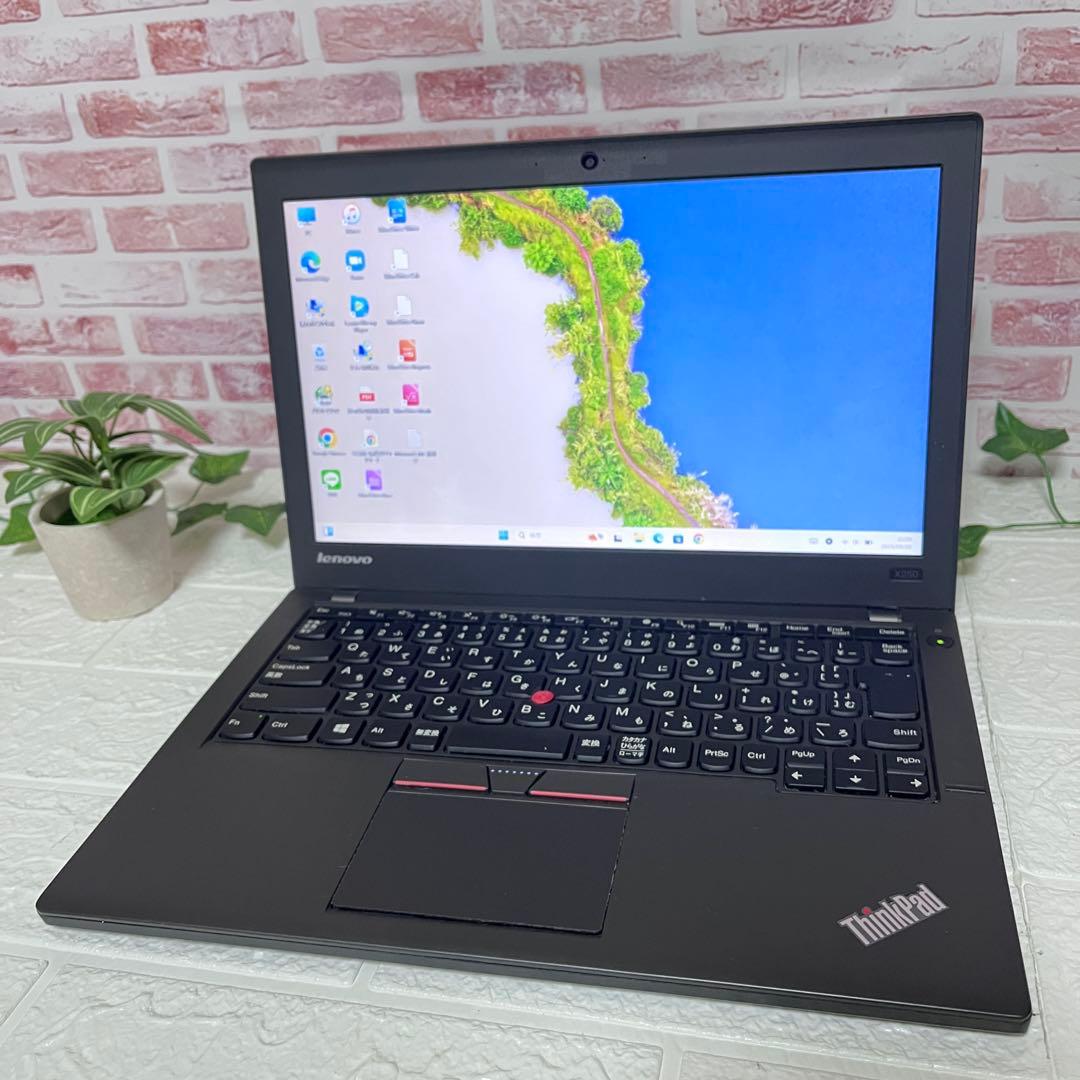 ★中古レノボパソコンSSD128GB★X250 webカメラ ノートPC445 Lenovo（レノボ） パソコン ノートパソコン ノートPC 中古 安心保証180