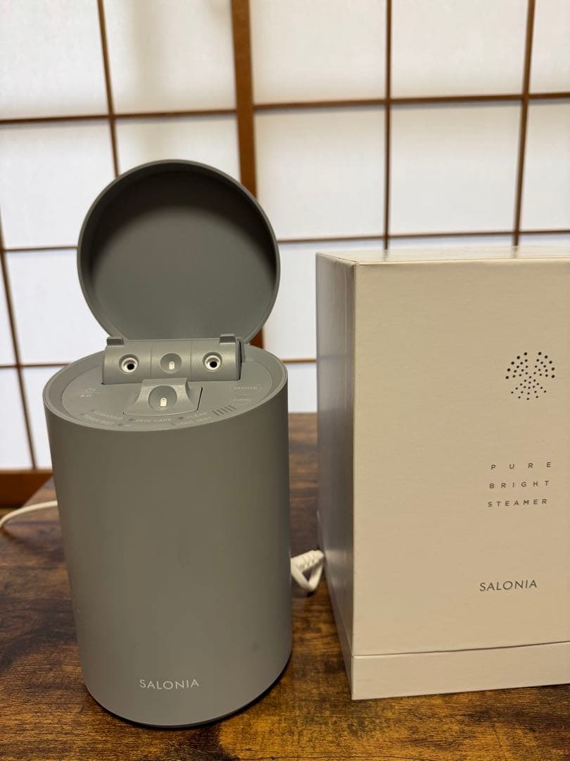 値下げ　I-ne サロニアピュアブライトスチーマー SAL22207SL 美品 セール】SALONIA サロニア ピュアブライトスチーマー（美容器具