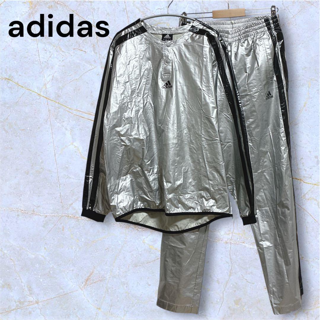 アディダス adidas セットアップ ナイロン シルバー Y3K - メルカリ