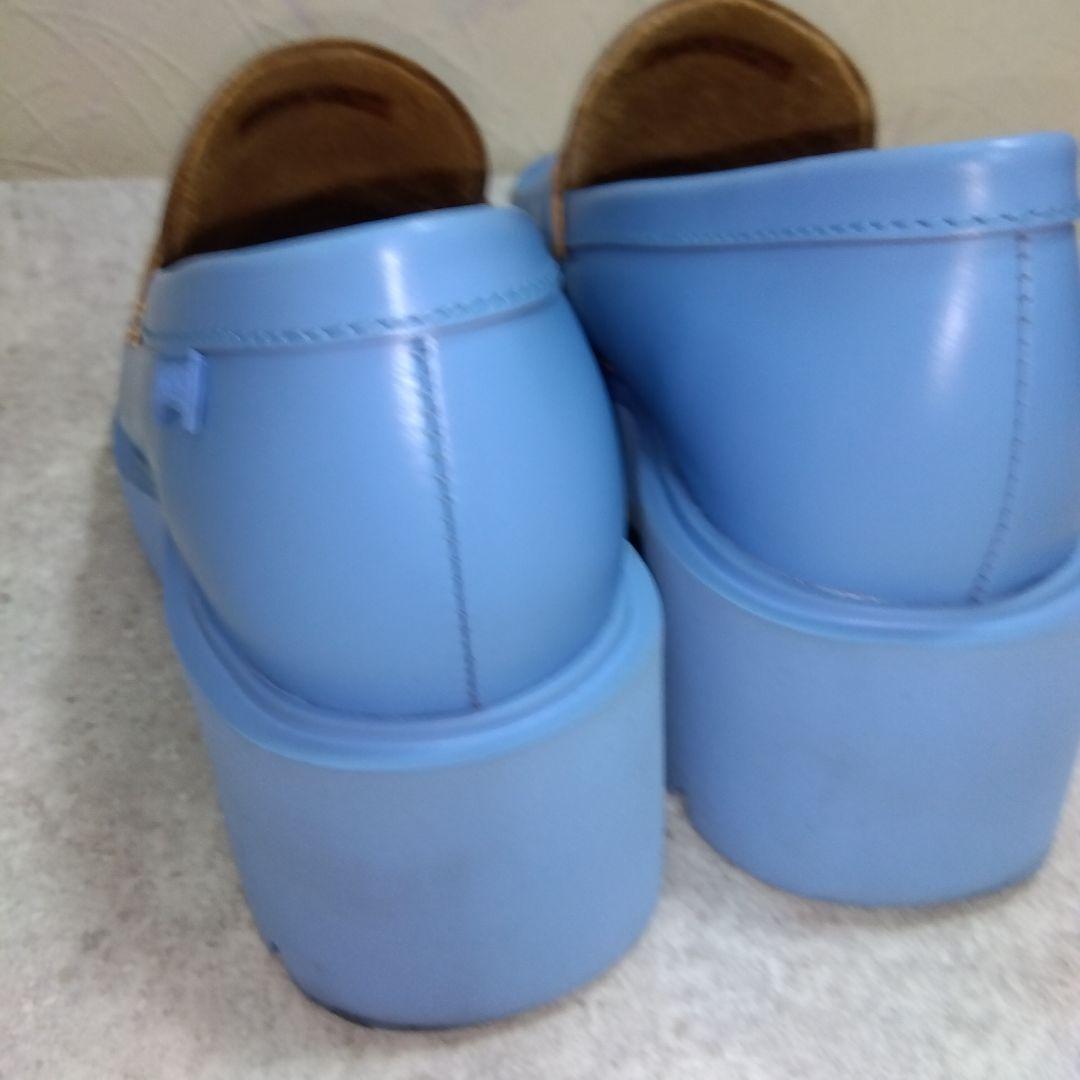 美品CAMPER カンペール 水色 厚底ローファー37 - メルカリ