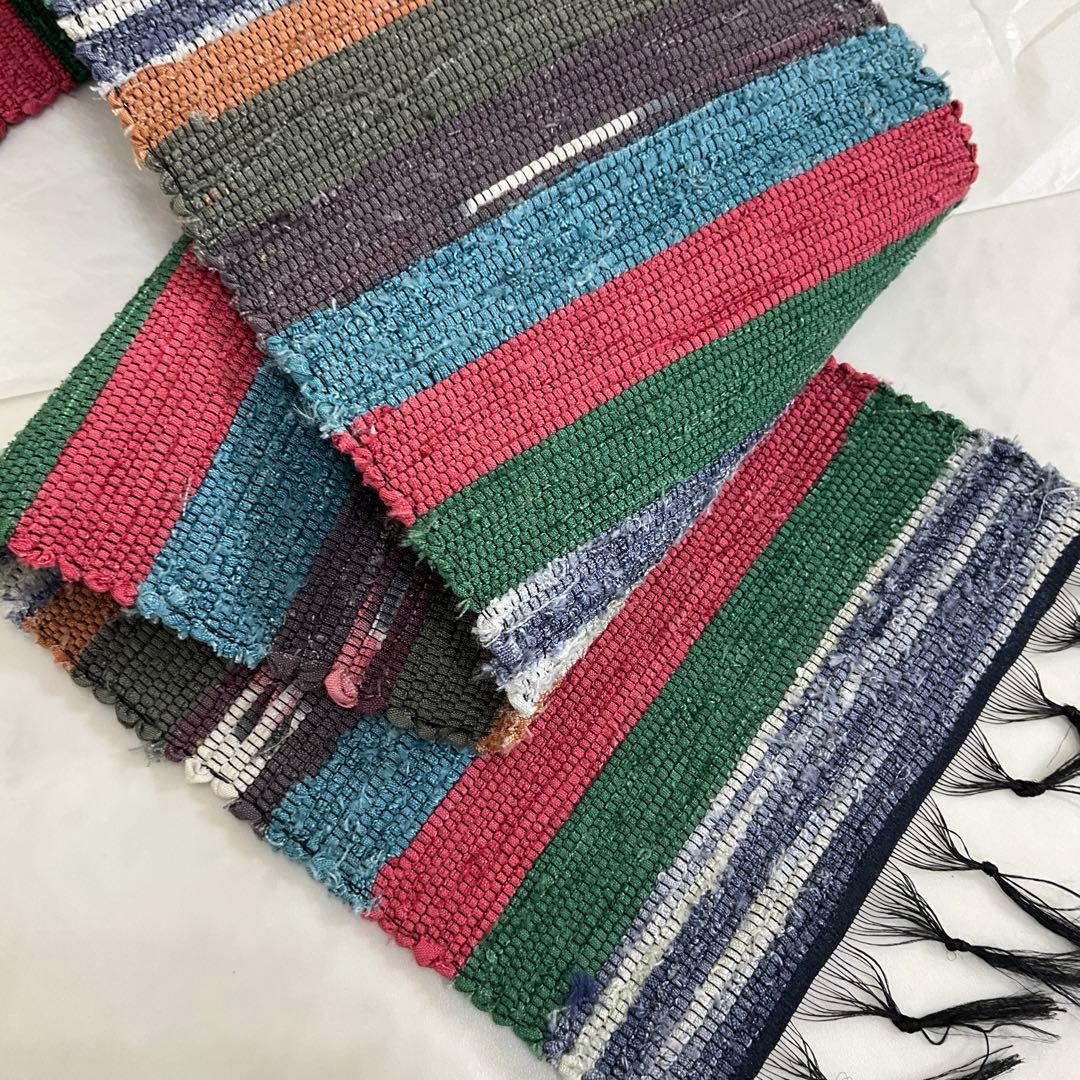 ○厳選○未使用同然○南部裂織○裂き織り○手紡ぎ匠工房○半幅帯半巾帯