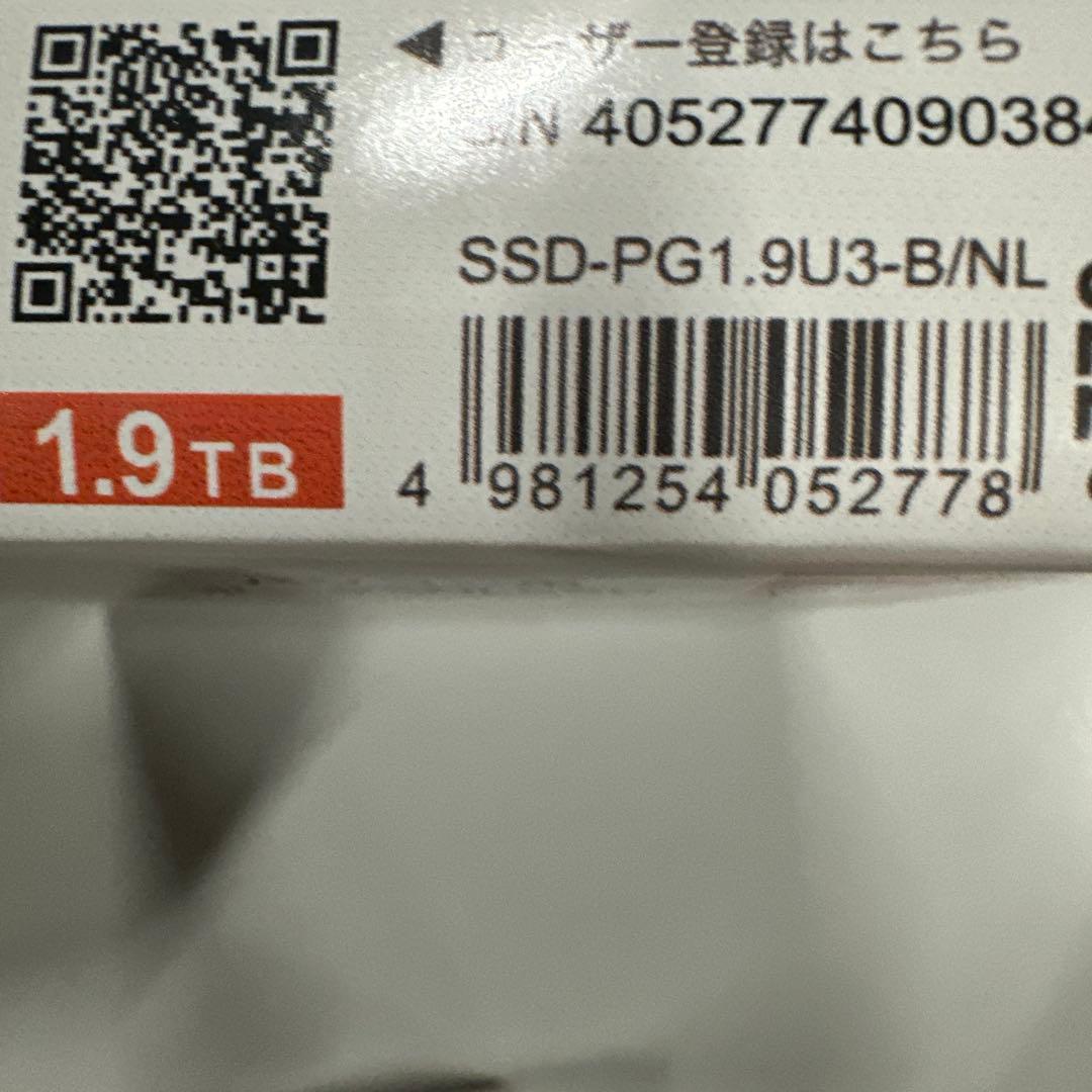 バッファロー BUFFALO USB3.1Gen1 ポータブルSSD 1.9TB