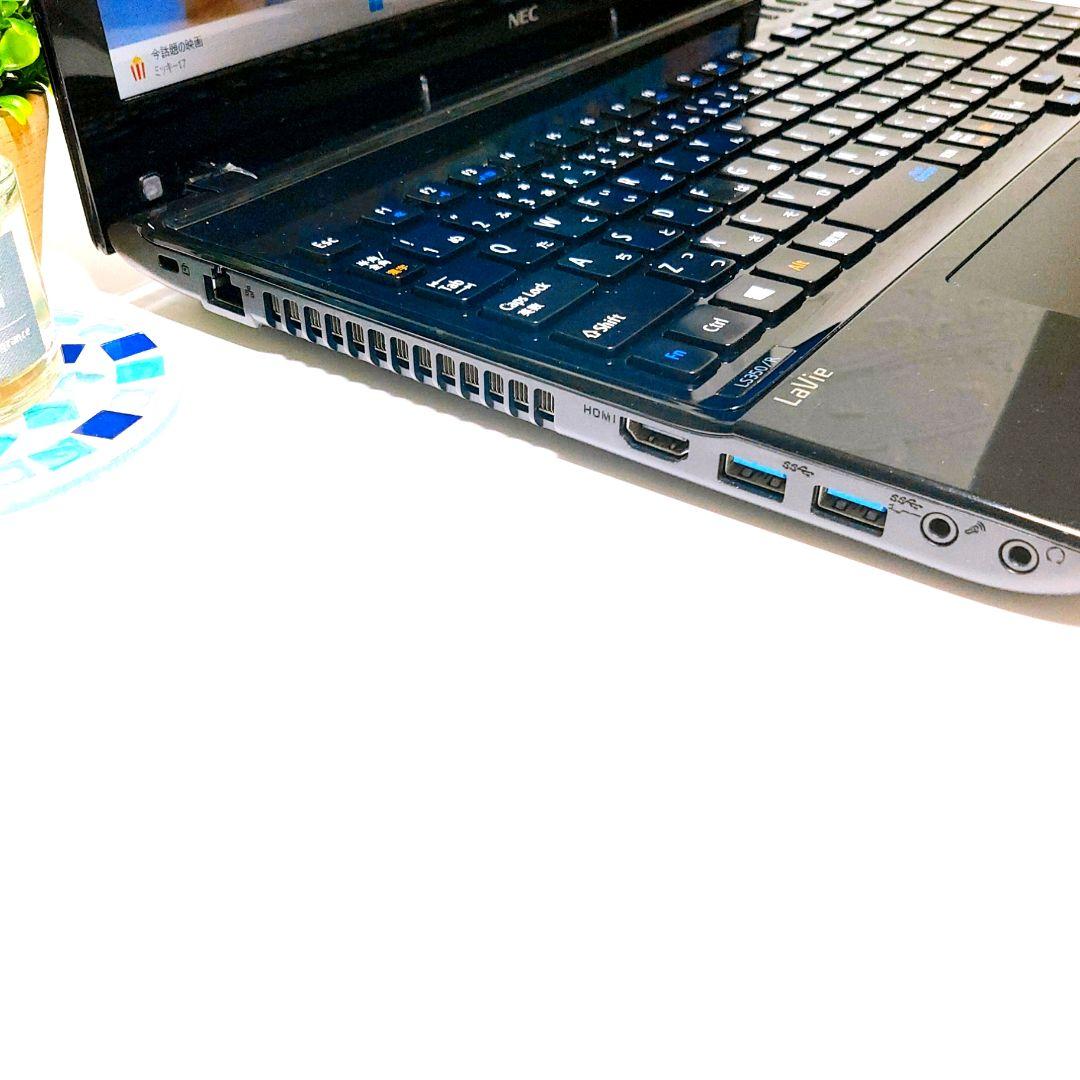 ブルーレイ見れる❣️オフィス✨YouTube✨保存大容量カメラ付黒ノート