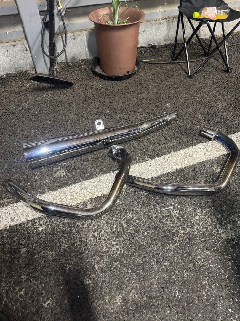 CB250T CB400T メガホンマフラー メッキ Amazon | CB250T CB400T メガホン マフラー メッキCN