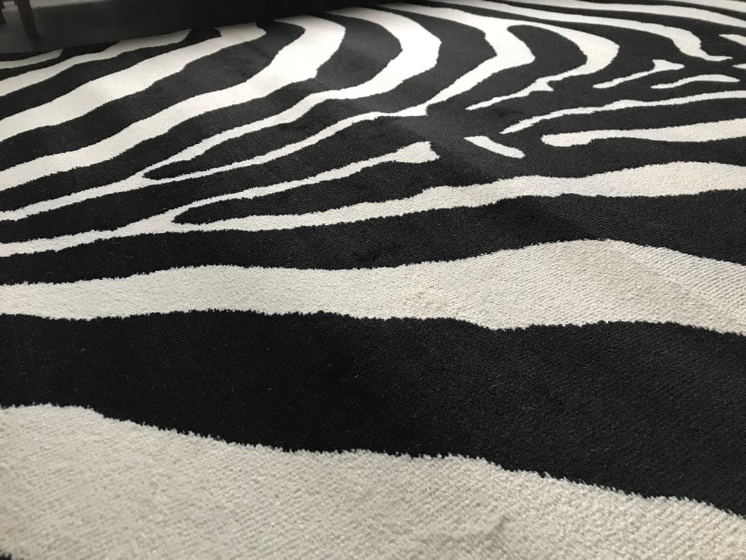 モダン ラグジュアリー ゼブラ柄 ラグ ラグマット 159.5x229.5cm