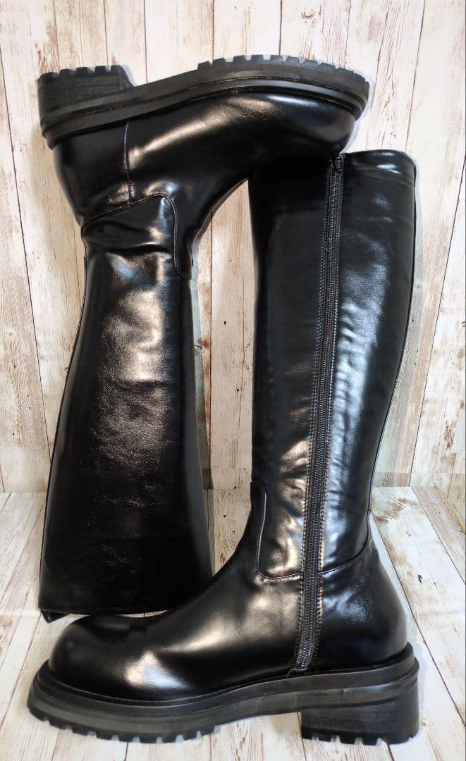 極美品✨【THE glow】CANAL JEAN☆ロングブーツ☆黒☆24.5cm - メルカリ