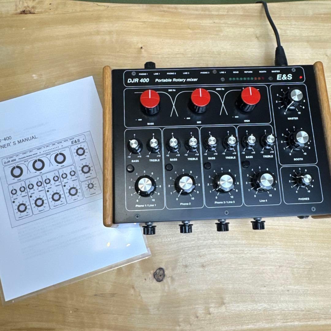 希少E&S DJR-400FX 名機ロータリーミキサー 赤GSAノブ 木製パネル E＆S ハイクオリティロータリーミキサー展示開始！｜島村楽器 梅田茶屋町店