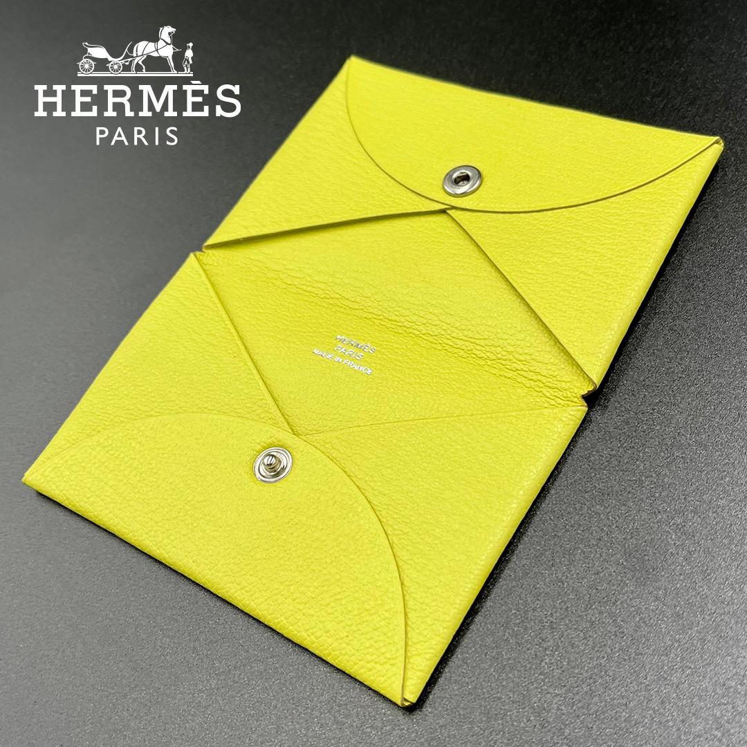 HERMES エルメス カルヴィ イエロー系 名刺入れ　カードケース フランス製 楽天市場】エルメス HERMES カルヴィ エプソン レザー ジョーヌドゥ