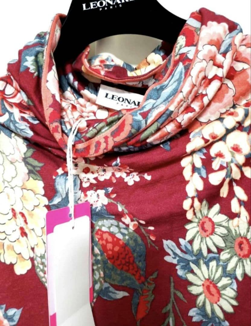 未使用】レオナールパリ インポート 税込33万円 ラグラン袖ワンピース