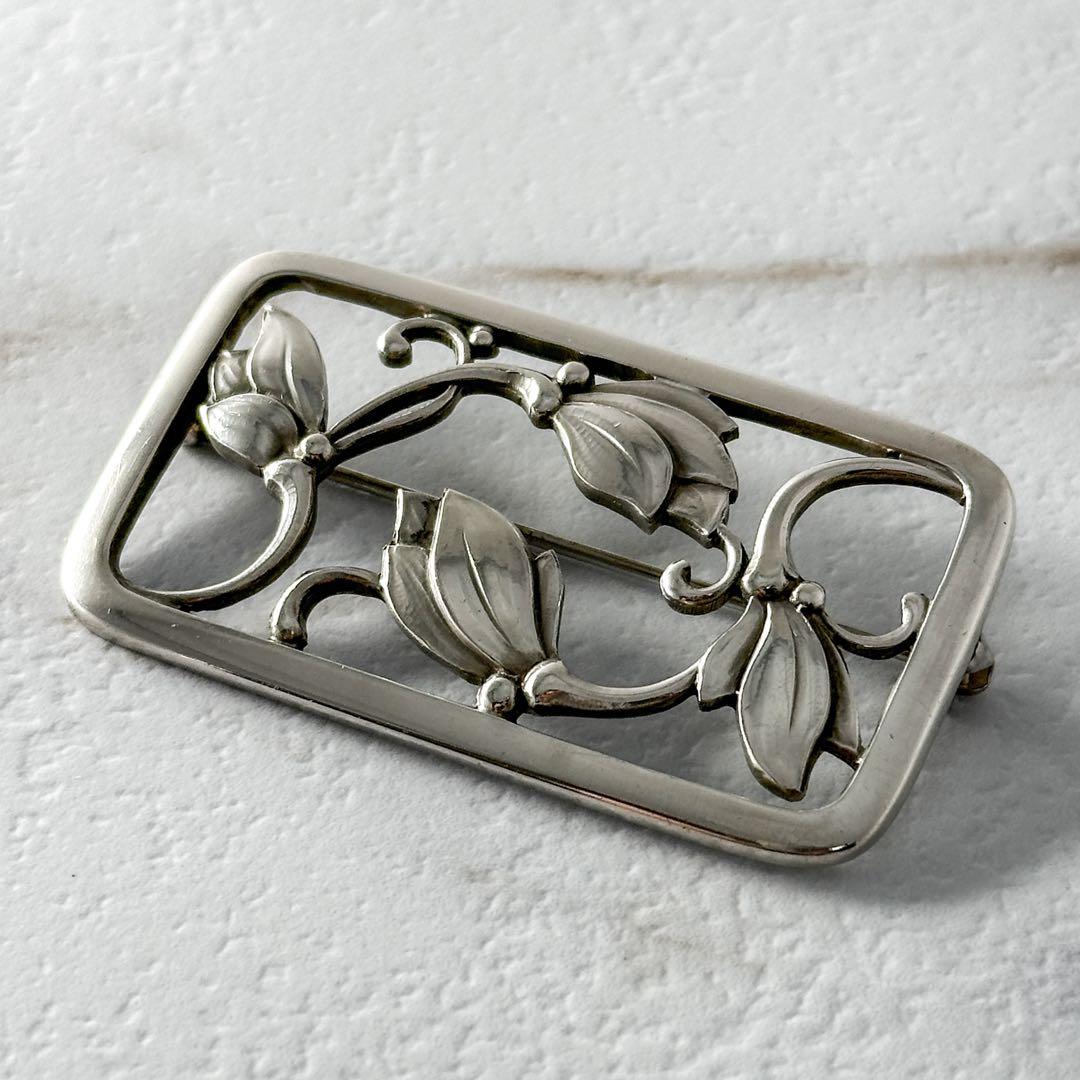  　295　シルバー　ブローチ　フラワー　花　925s GEORG JENSEN 295 シルバー ブローチ フラワー 花 925s