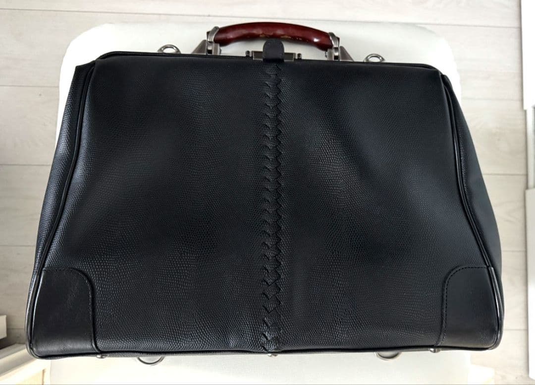 横型ダレスバッグ リザードPVC ブラック Mサイズ 豊岡鞄 × YOUTA 横型 3wayダレス リザードPVC ビジネスバッグA4