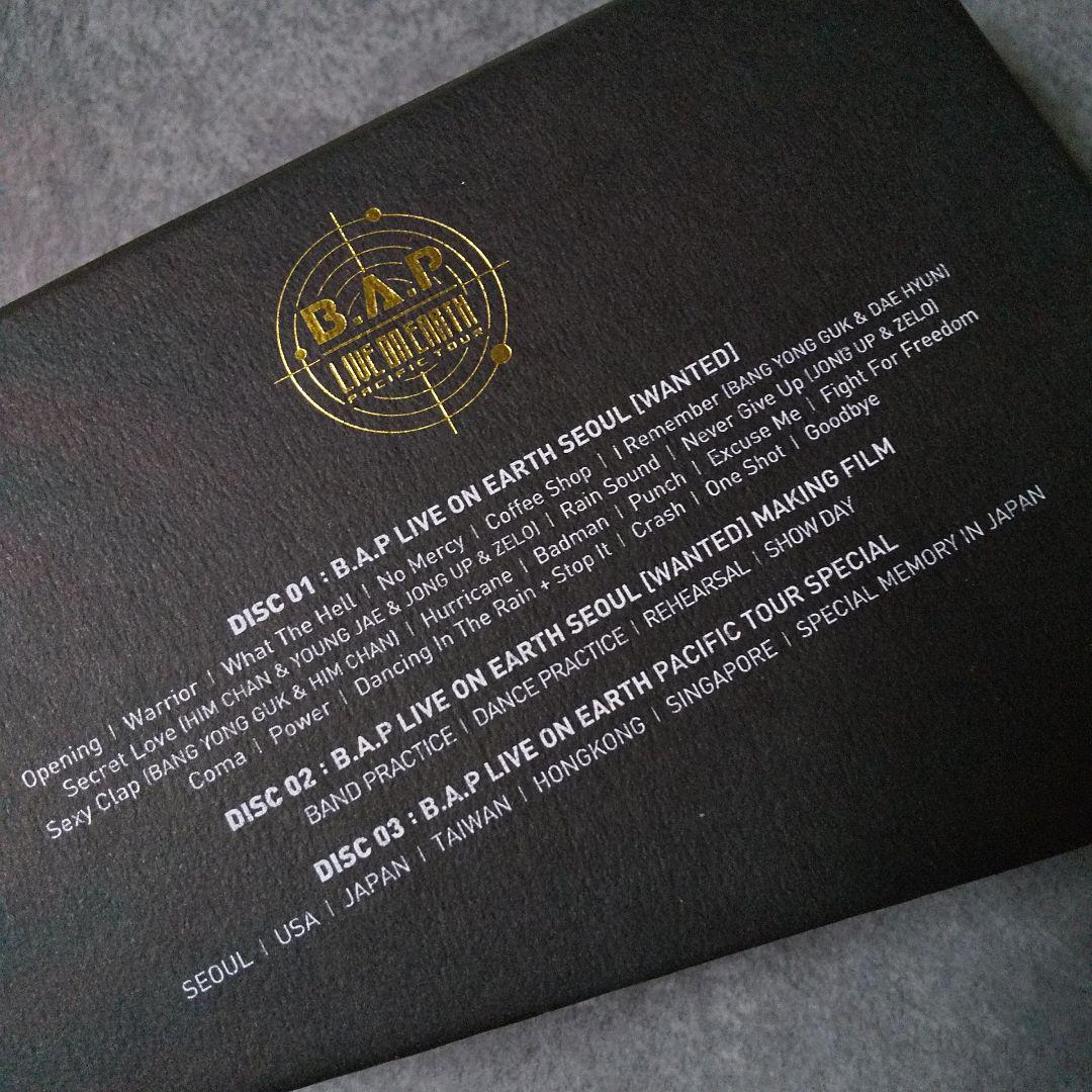 B.A.P 3枚組 DVD【日本盤】「LIVE ON ～ 」【日本語字幕付き】②