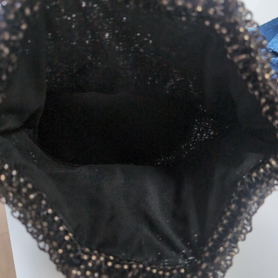 ANTEPRIMA ビーズ装飾の黒いハンドバッグ - メルカリ