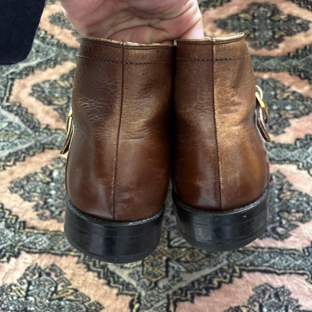 70s FLORSHEIM シングルモンクブーツ ブラウン - メルカリ