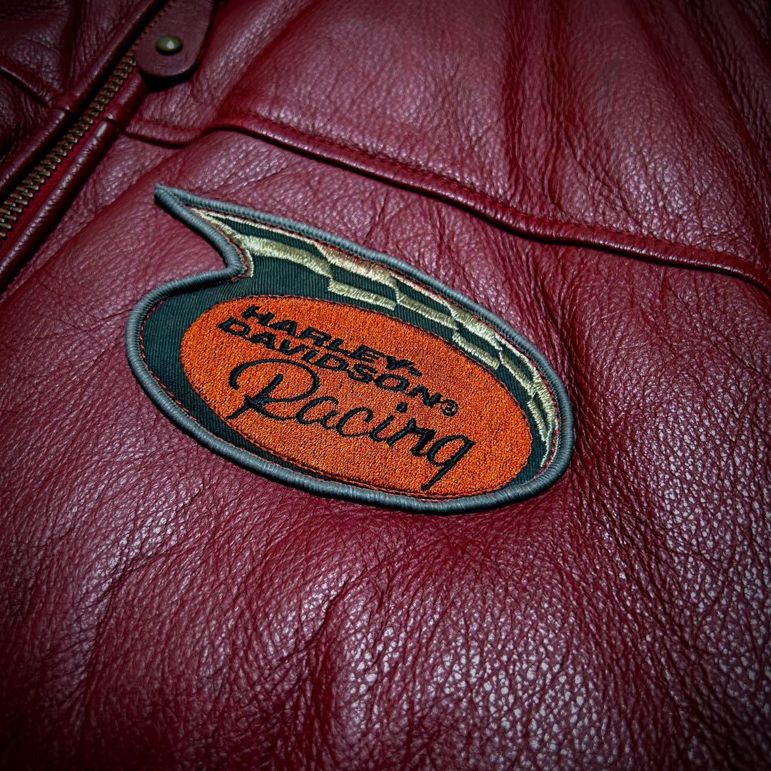 ハーレーダビッドソン デッドストックレザーダウン ボルドー M - メルカリ