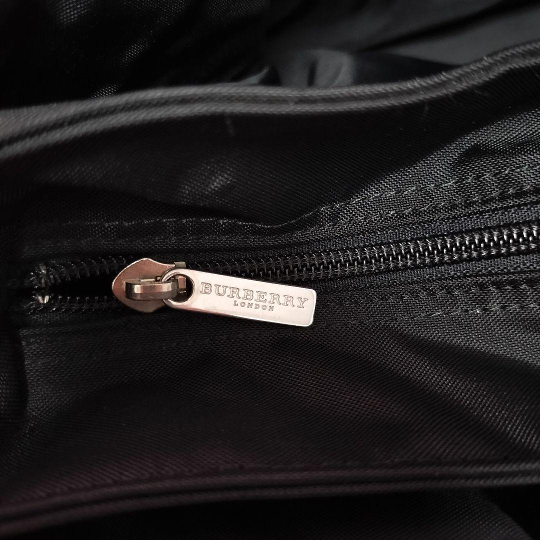 BURBERRY ノバチェック ナイロン ハンドバッグ レザーハンドル 舟形
