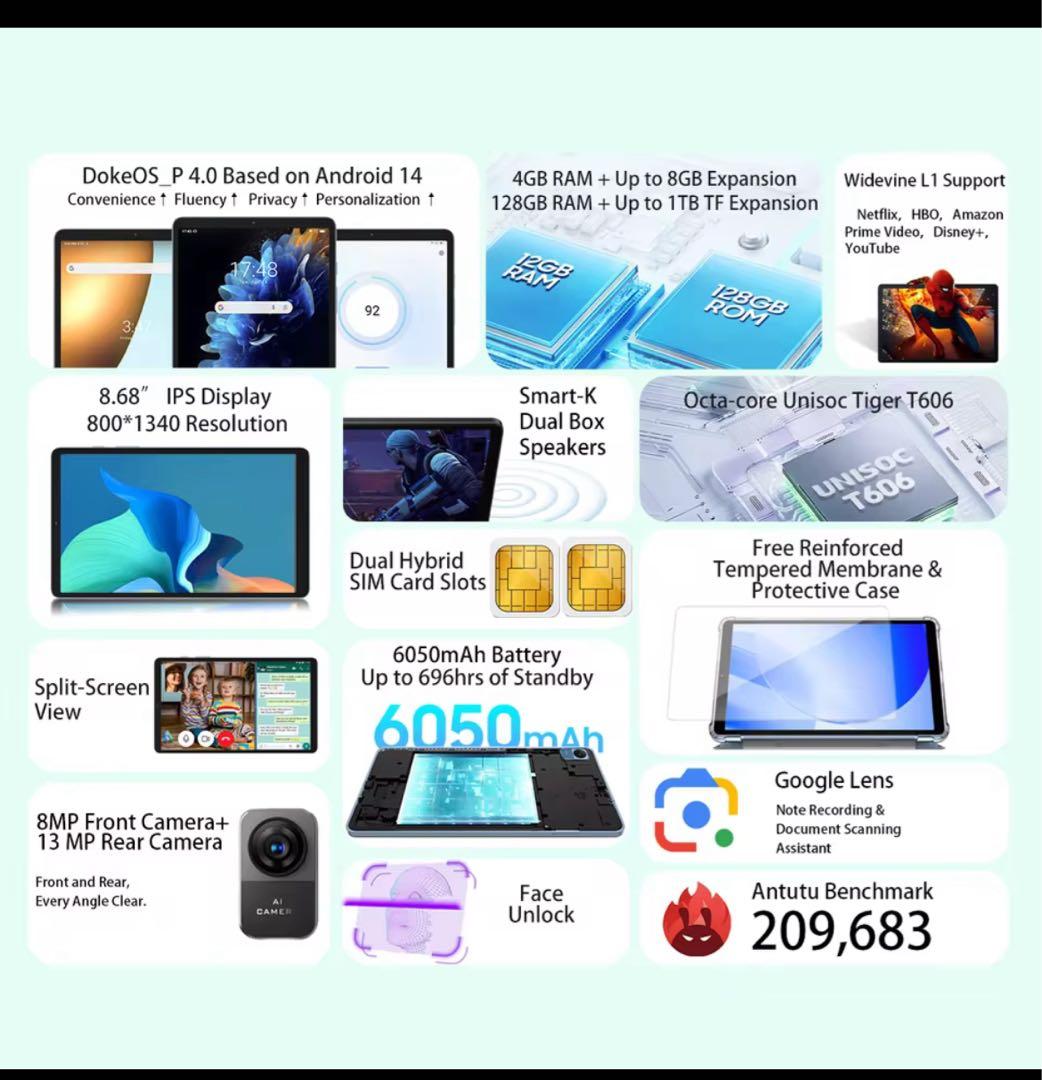 新品未開封OSCAL Pad5 タブレット Android14 128GB - メルカリ