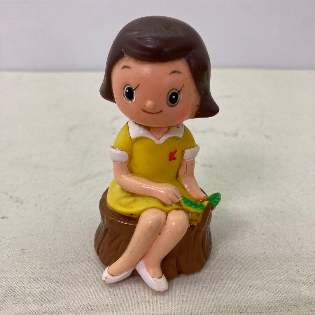 昭和レトロ】神南信用組合 くみちゃん 貯金箱 ソフビ フィギュア