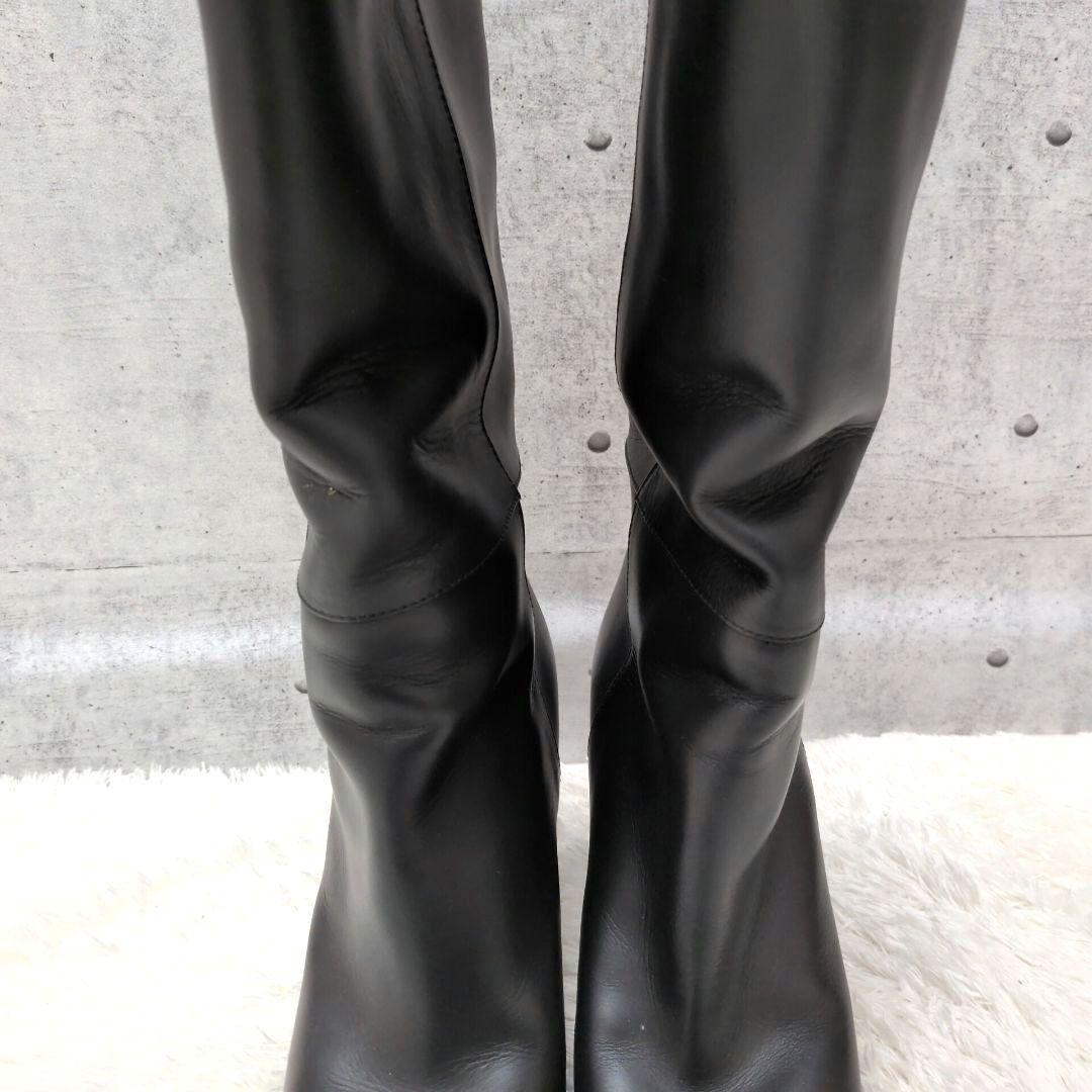 美品】ペリーコ メトロ ロングブーツ ポインテッドトゥ チャンキー